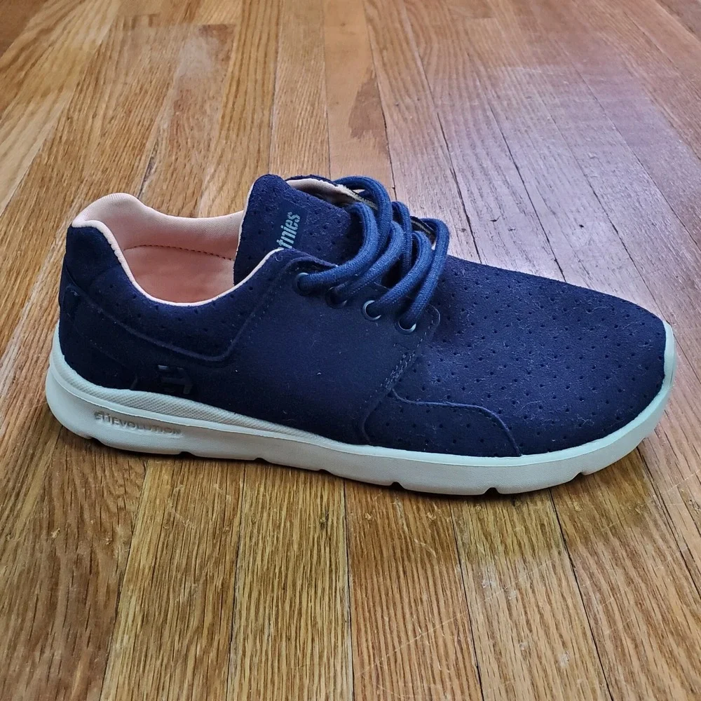 Etnies Scout XT Womens Lace Up Shoes Sz 7 Skate Skateboarding Casual Navy Blue